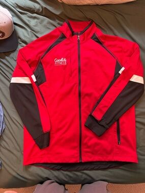 GoodLife Fitness Red and Black Athletic Jacket
